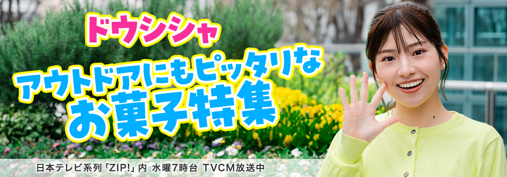ドウシシャ　アウトドアにもピッタリなお菓子特集