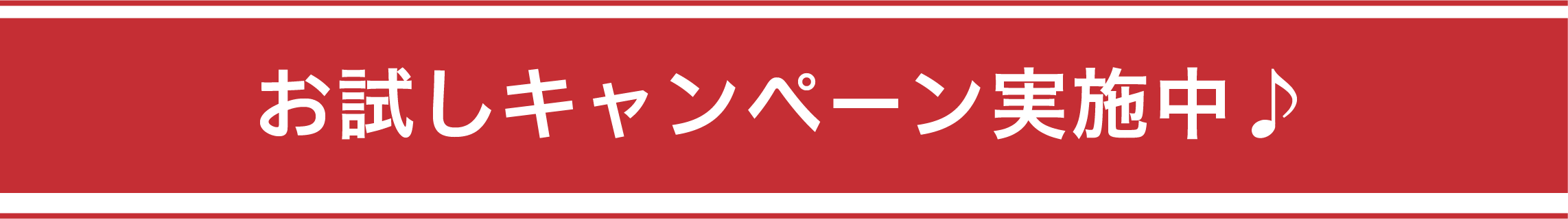 お試しキャンペーン実施中！