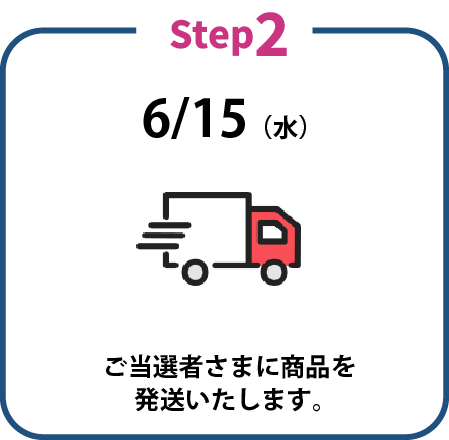 当選者様に商品を発送します