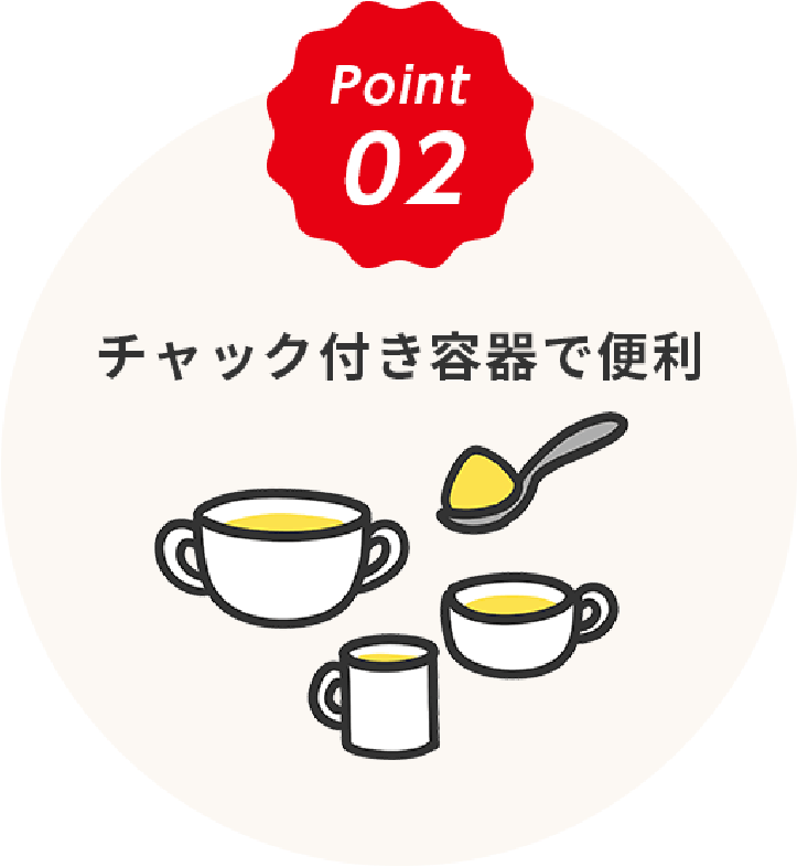 Point2 チャック付き容器で便利